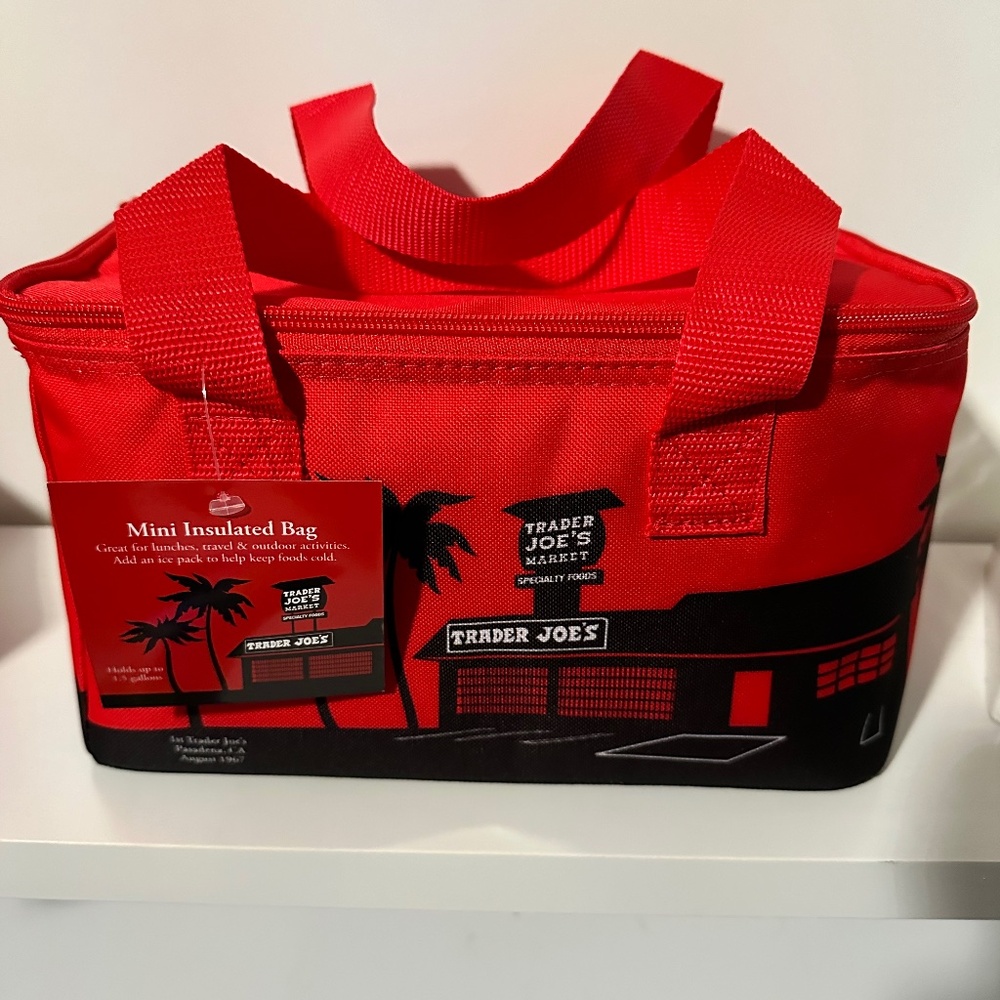 Mini Trader Joes Cooler Bag - Red